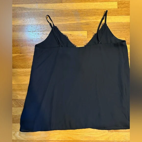 *last chance* Socialite | Women’s black tank top with lace v-neck - Picture 8 of 16